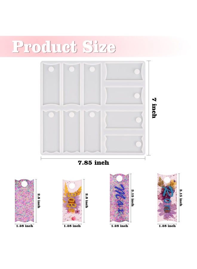 Actvty Name Plate Resin Molds for Stanley Cup Lid, 10 Cavities Name Tag Silicone Molds for Resin Casting, DIY Personalized Custom Name Plates for Stanley 40oz and 30oz - Image 3
