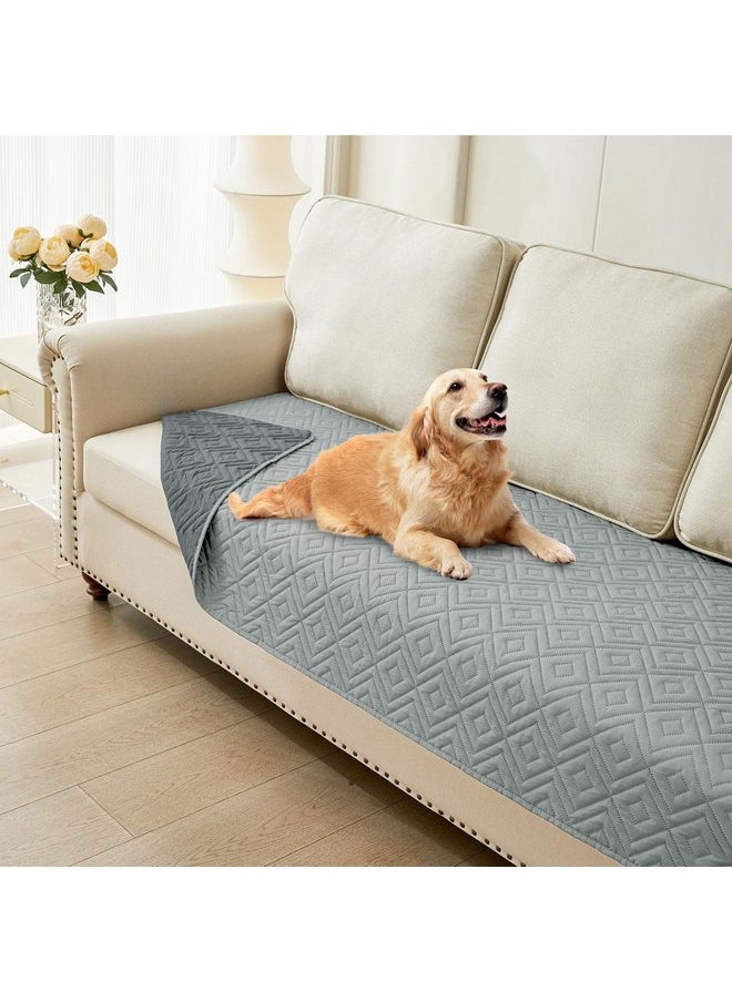 hyha hyha Waterproof Dog Blanket, Soft Dog Bed Cover Pet Blankets, Waterproof Sofa Couch Cover for Dogs Washable, Reversible Pet Couch Covers for Sofa Furniture (30x70 Inch, Grey/Dark Grey)  - Image 1