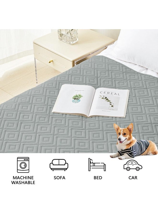 hyha hyha Waterproof Dog Blanket, Soft Dog Bed Cover Pet Blankets, Waterproof Sofa Couch Cover for Dogs Washable, Reversible Pet Couch Covers for Sofa Furniture (30x70 Inch, Grey/Dark Grey)  - Image 3