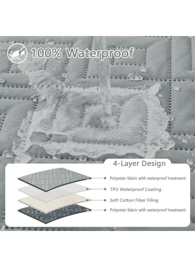 hyha hyha Waterproof Dog Blanket, Soft Dog Bed Cover Pet Blankets, Waterproof Sofa Couch Cover for Dogs Washable, Reversible Pet Couch Covers for Sofa Furniture (30x70 Inch, Grey/Dark Grey)  - Image 2
