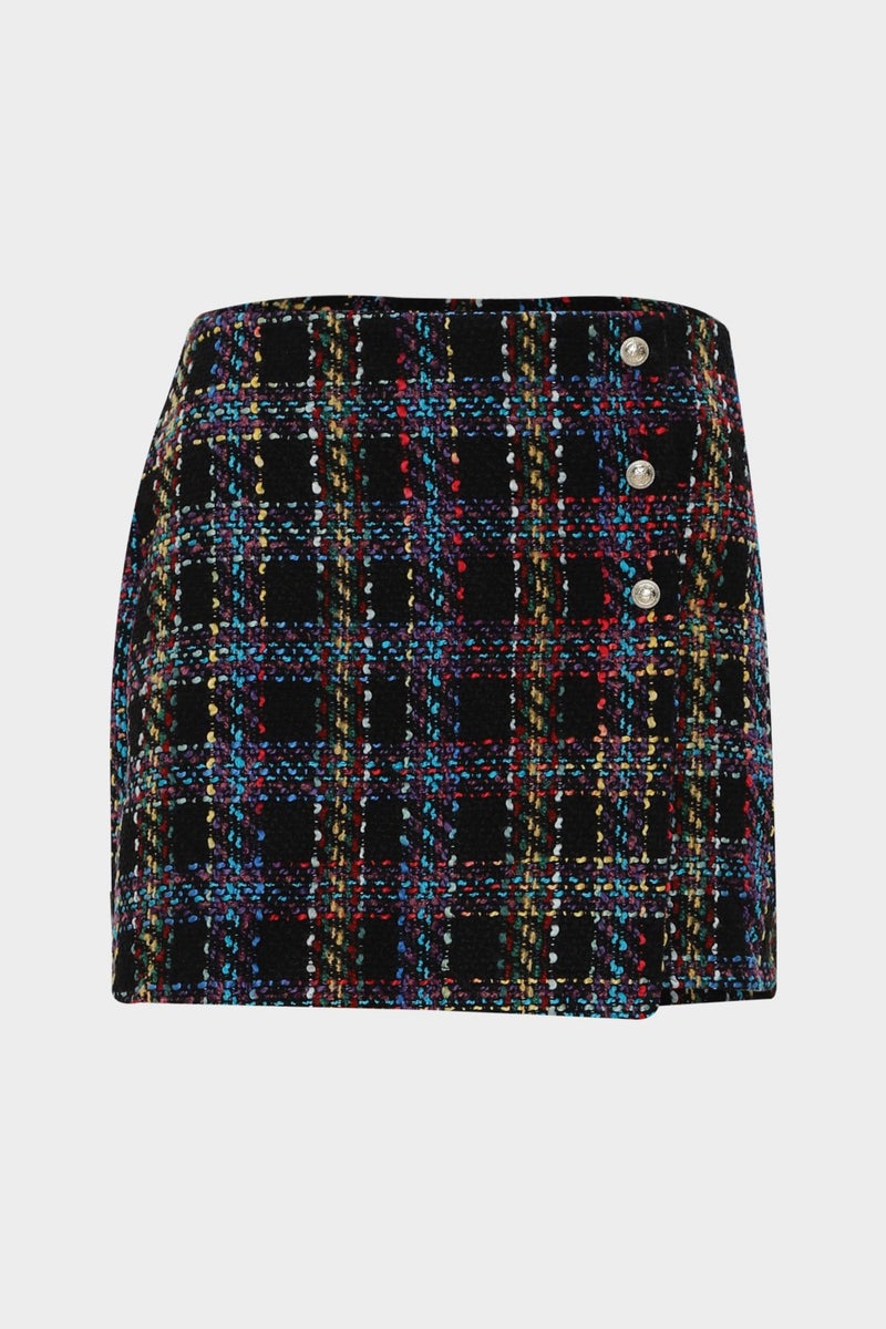 Açelya Okcu AÇELYAOKCU Premium Plaid Wrap Mini Shorts Skirt  - Image 1