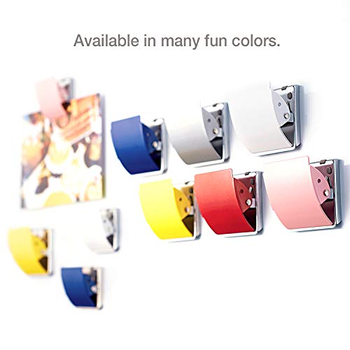 PLUS Extra Strong Magnetic Binder Clips, Set of 3 Large Silver Clips | Heavy-Duty Stainless Steel Magnets Hold Up to 130 Sheets | Non-Slip Rubber Back, Hanging Hole, Fridge & Office Organizer - Image 4