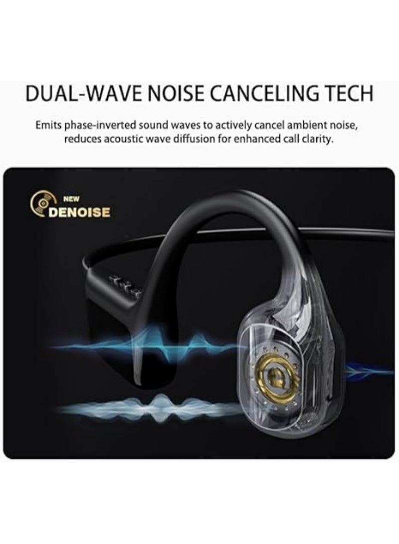 Swimming Headphones Bone Conduction Open Ear Headset MP3 Player Built-in 32G Memory IP68 Underwater Waterproof Stereo Bluetooth Earphone LED Screen for Driving Bicycling Running Skiing - Image 2