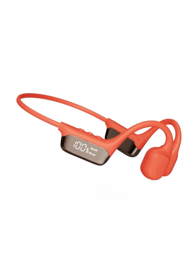 Swimming Headphones Bone Conduction Open Ear Headset MP3 Player Built-in 32G Memory IP68 Underwater Waterproof Stereo Bluetooth Earphone LED Screen for Driving Bicycling Running Skiing - Image 1