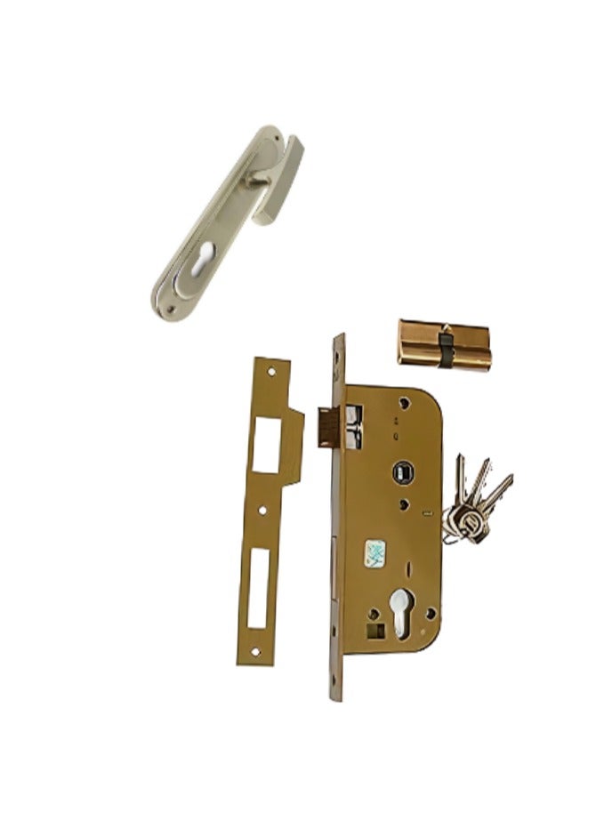 AlAhram regular 3 key with silver apartment door handle Comex gift  - Image 1