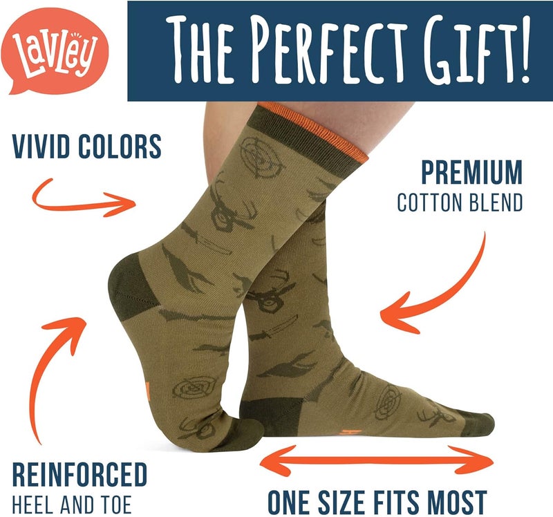 Lavley Fishing and Hunting Socks - Gag gift for hunters and fishermen - Great for Christmas, Father's Day or birthdays - Image 2