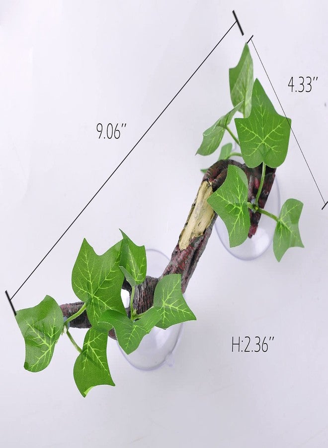 IBWell Resin Reptile Corner Branch Terrarium Plant Decoration with Suction Cup for Amphibian Lizard Snake Climbing Ornament - Image 2