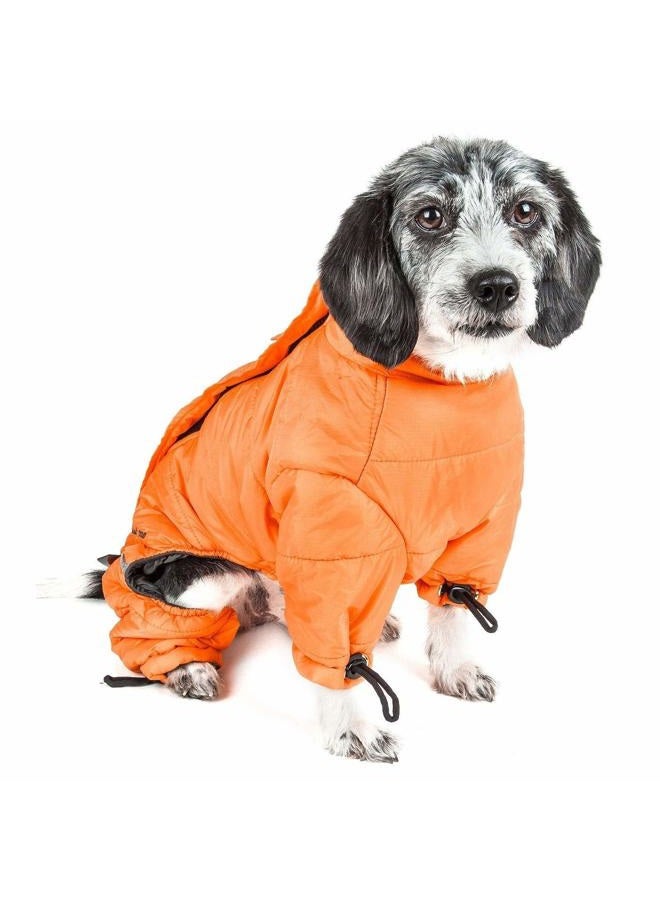 PuTwo DogHelios Thunder-le Full-Body Waded-Plush Adjustable and 3M Reflective Pet Dog Coat Jacket, Sporty Orange, LG - Image 2
