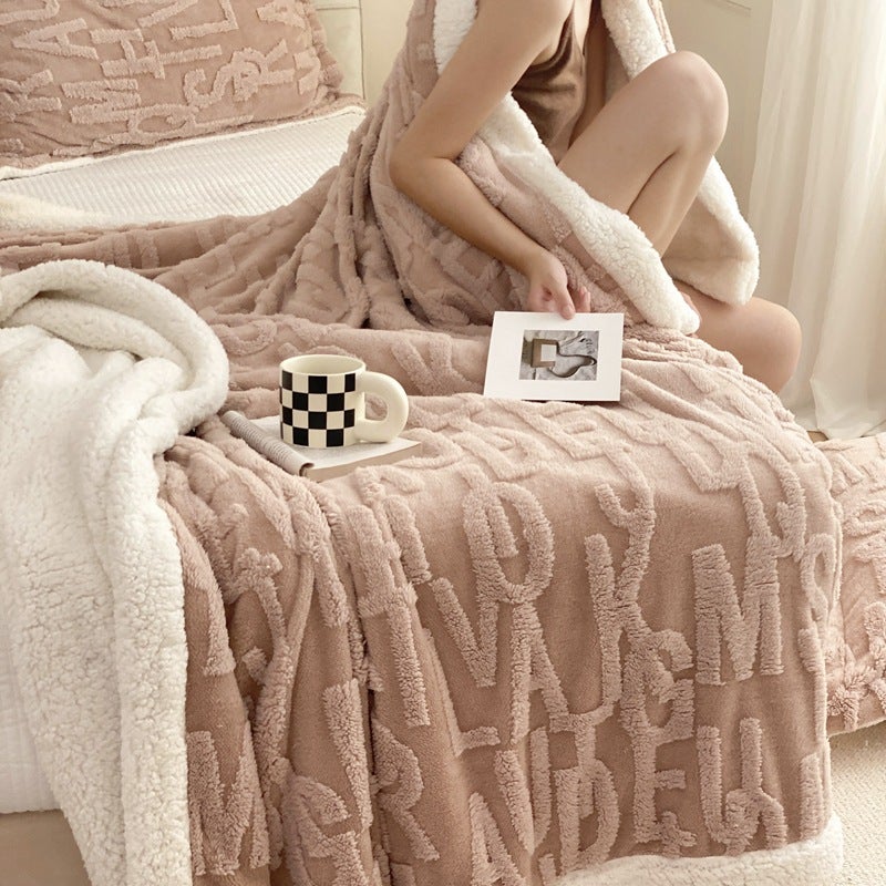 Thickened Tower Velvet Blanket Lambswool Blanket Flannel Student Lunch Break Air Conditioning Blanket Bed Sheet Cover Blanket - Image 4