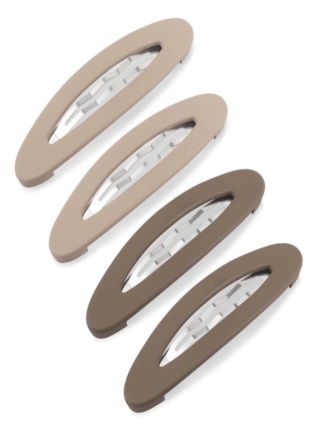 Motroce 4PCS Snap Hair Clips for Women, Snap Hair Barrettes for Girls, Matte Snap Clips for Hair, Hair Pins for Girls, Medium Barrettes Hair Accessories (3.5Inch) - Image 1
