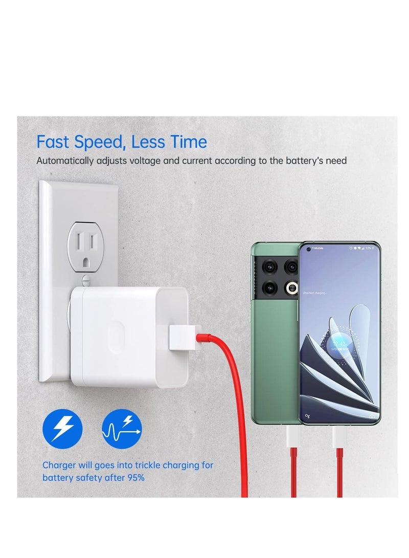 General 80W Supervooc Charger for Oneplus/Oppo/ Relame , USB C Fast Charging Cable 3.3FT/6A, Vooc Plug and Lead Power Adapter USB Wall Charger UK for OPPO A78 A58 A80 A38 Find X8 X8 Pro X5 Pro X5 X3 Neo X2  - Image 1