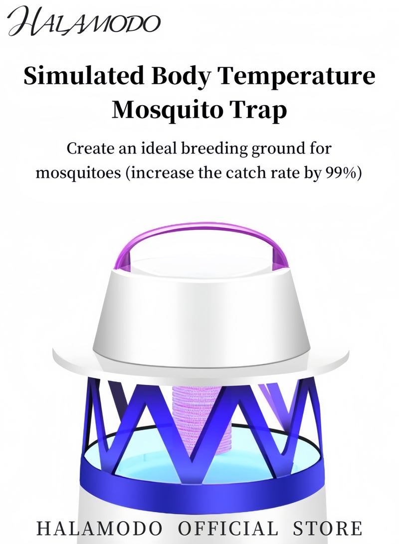 HALAMODO Electric Fly Bug Zapper LED Trap Lamp White/Blue  - Image 2