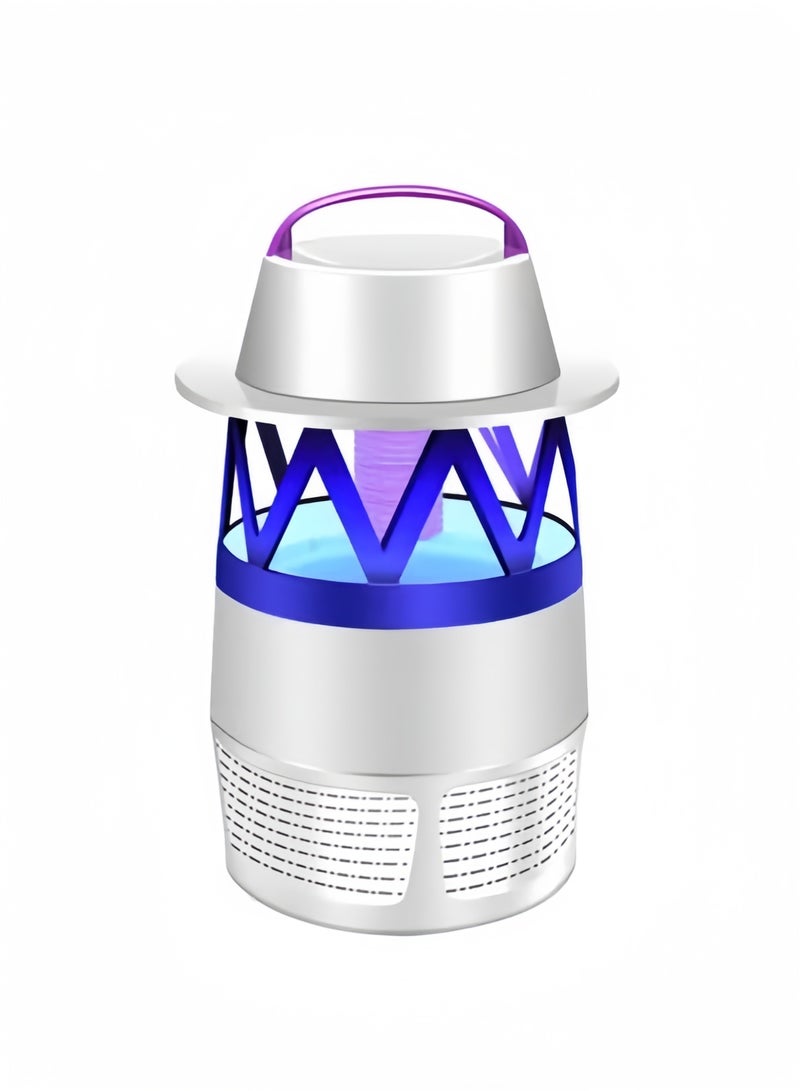UV Light-Activated Suction Mosquito Killer Lamp Non-Toxic Quiet Fan Insect Trap with Portable Hanging Handle & Sealed Collection Chamber for Indoor Outdoor Camping Use - Image 4