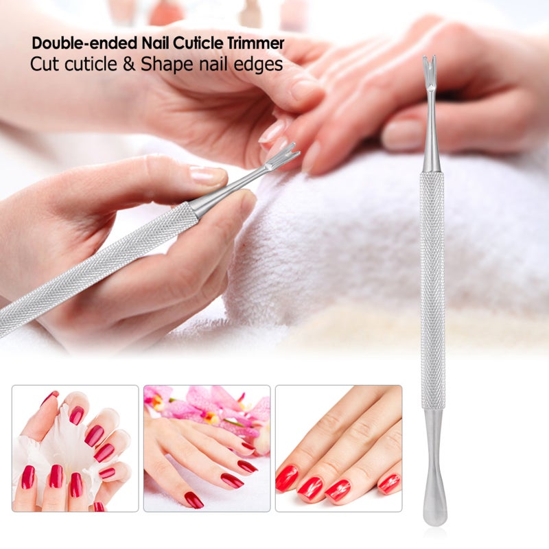 Cuticle Trimmer: 2-in-1 Double-ended V-shaped Stainless Steel Tool - Ergonomic Anti-skid Handle, Durable Rust-resistant for Professional Manicurists and Personal Home Manicure Use - Image 2
