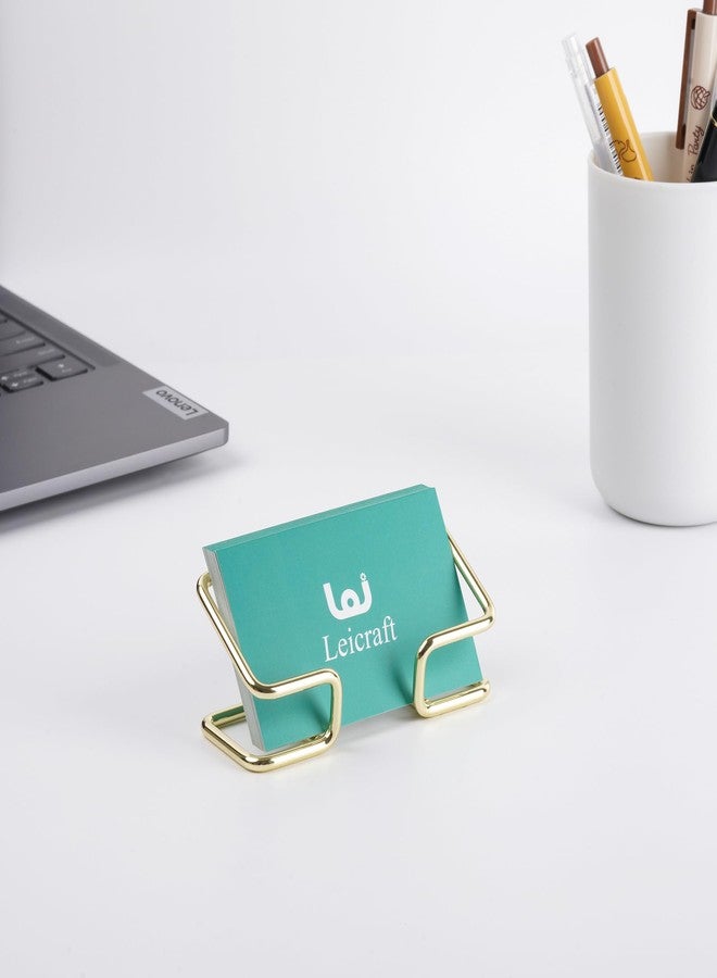 حامل بطاقات أعمال من Leicraft للمكتب، منظمات بطاقات معدنية أنيقة وإكسسوارات مكتبية للرجال والنساء (ذهبي) - Image 3