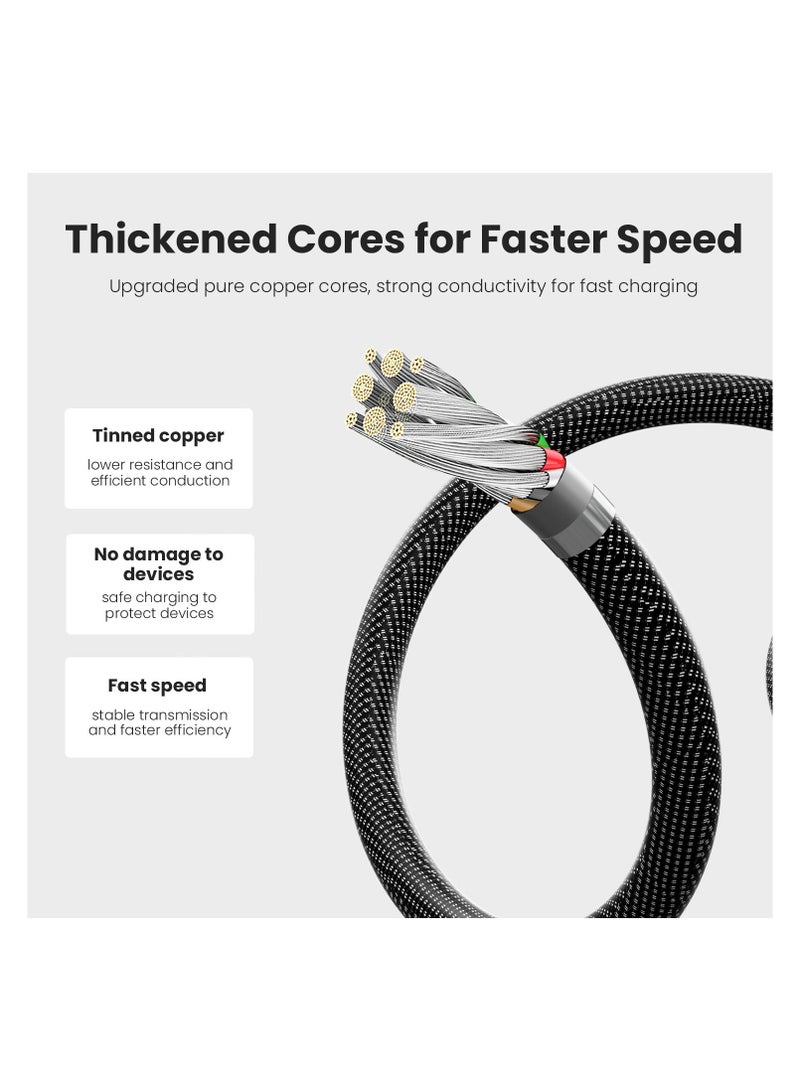 Vyvylabs Crystal Series Fast Charging Data Cable USB to Type-C 3A 1M Purple - Image 4