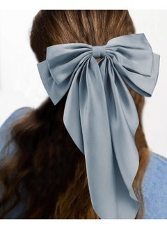 FASHION HOME 4PCS Large Hair Bows Big Silky Satin Ribbon Clips Oversized Long Tail Barrettes for Woman Hair Accessories  - Image 5