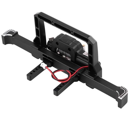 FOSA RC Car Front Bumper with Winch Aluminum Alloy Front Bumper with Winch and Remote Controller for 4 RC Car Crawler Upgrade Part Accessory - Image 1