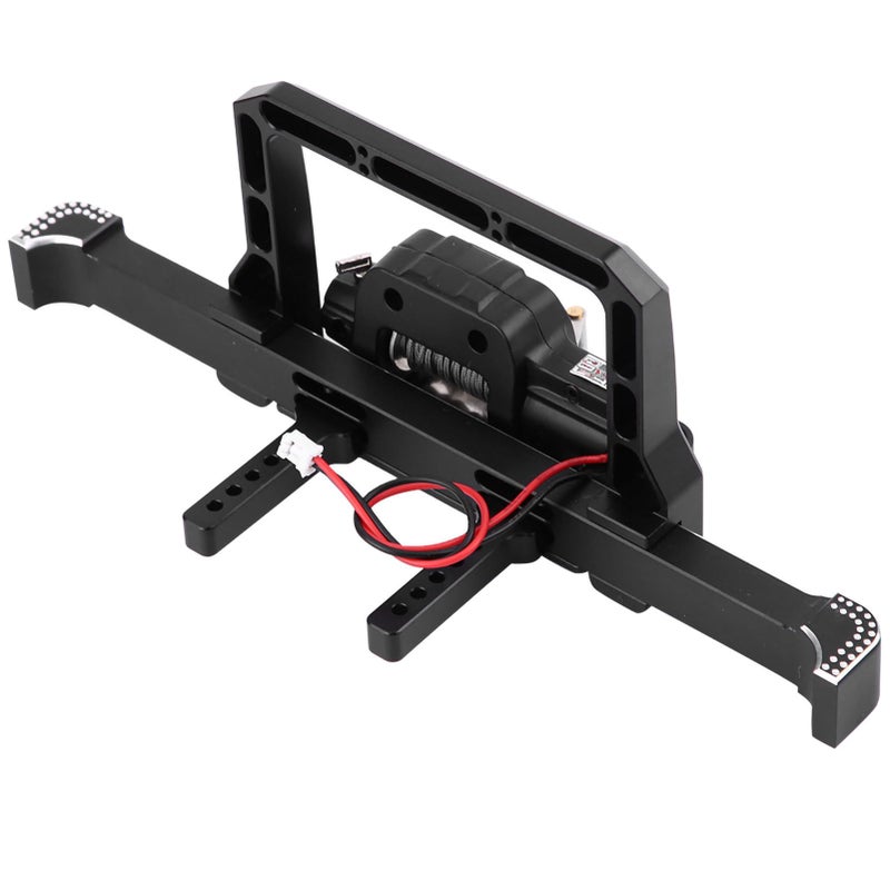 FOSA RC Car Front Bumper with Winch Aluminum Alloy Front Bumper with Winch and Remote Controller for 4 RC Car Crawler Upgrade Part Accessory - Image 2