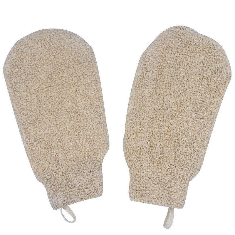 Bleu Bath (2 Pack) Natural Exfoliating Hemp Bath Mitt Shower Gloves Loofah Washcloth Sponge Machine Washable Body Scrubber (Gentle Ramie) - Image 5