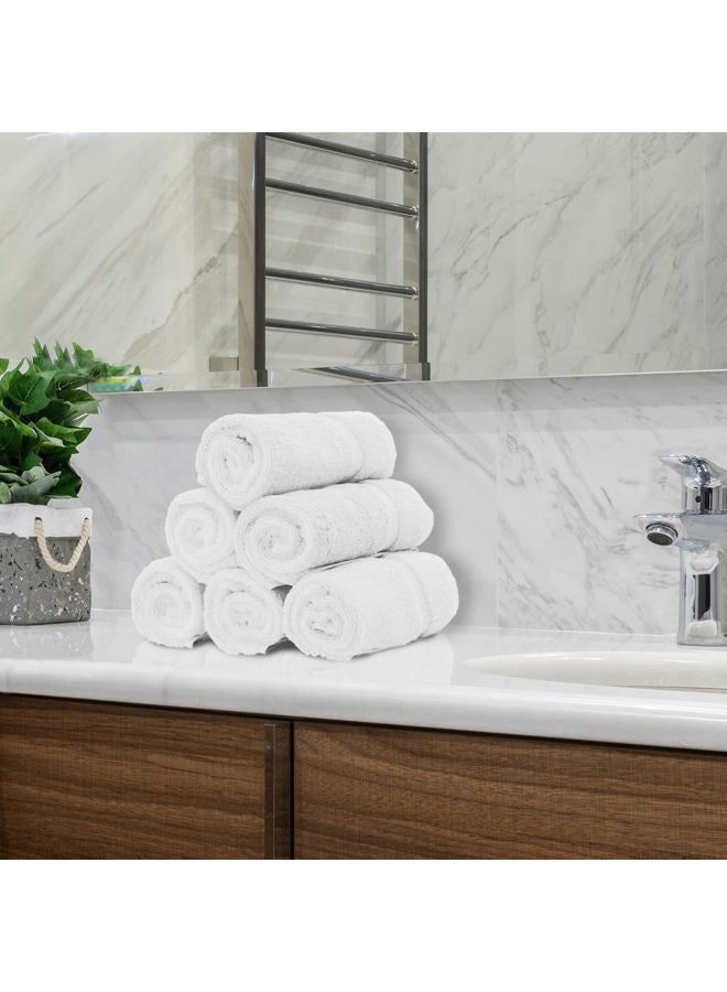 BC BARE COTTON Monogrammed Hand Towel, Personalized Gift, 16 x 30 Inches - Set of 2 - Silver Embroidered Towel - Extra Absorbent 100% Turkish Cotton- Soft Terry Finish - For Bathroom, Kitchen and Spa- Script B White - Image 5