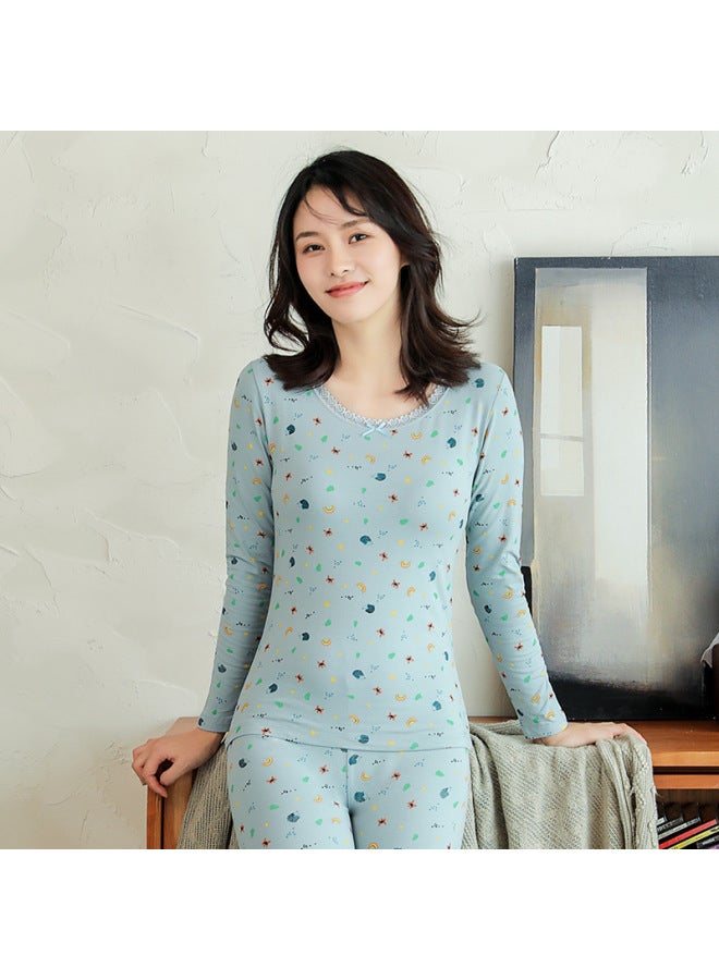 Autumn Clothes Long Pants Suit Women's Cotton Cotton Sweater Student Girl Slim Thin New Thermal Underwear Women's