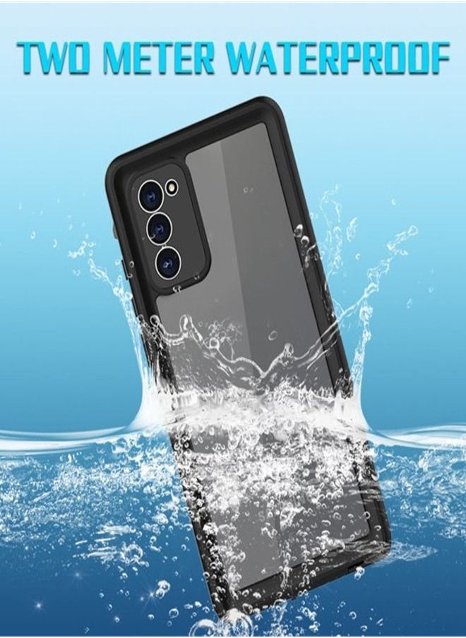Generic - Galaxy Note 20 Case IP68 Waterproof, Built-in Screen Protector Fingerprint Recognition Full Protection Shock-Absorption Snowproof Case Cover for Samsung Galaxy Note 20 6.7 Inch, Black - Image 1