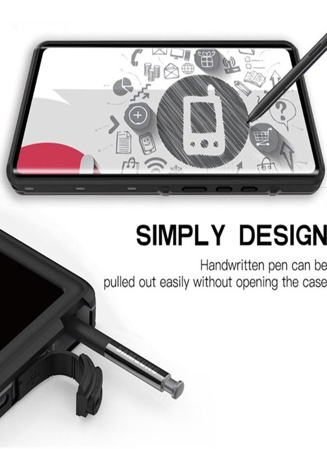 Generic - Galaxy Note 20 Case IP68 Waterproof, Built-in Screen Protector Fingerprint Recognition Full Protection Shock-Absorption Snowproof Case Cover for Samsung Galaxy Note 20 6.7 Inch, Black - Image 1