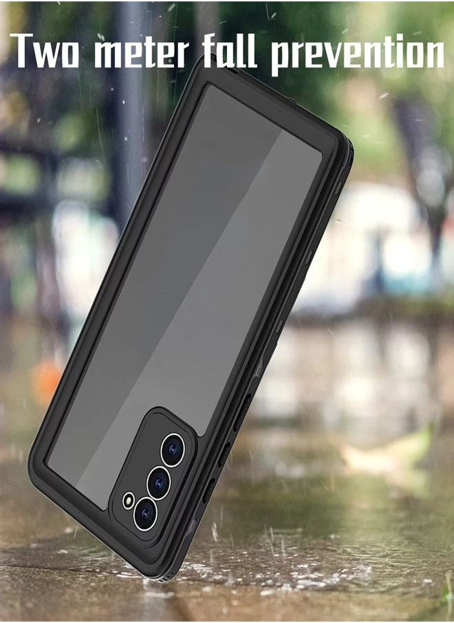 Generic - Galaxy Note 20 Case IP68 Waterproof, Built-in Screen Protector Fingerprint Recognition Full Protection Shock-Absorption Snowproof Case Cover for Samsung Galaxy Note 20 6.7 Inch, Black - Image 1