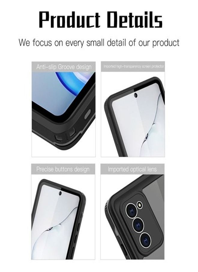 Generic - Galaxy Note 20 Case IP68 Waterproof, Built-in Screen Protector Fingerprint Recognition Full Protection Shock-Absorption Snowproof Case Cover for Samsung Galaxy Note 20 6.7 Inch, Black - Image 1