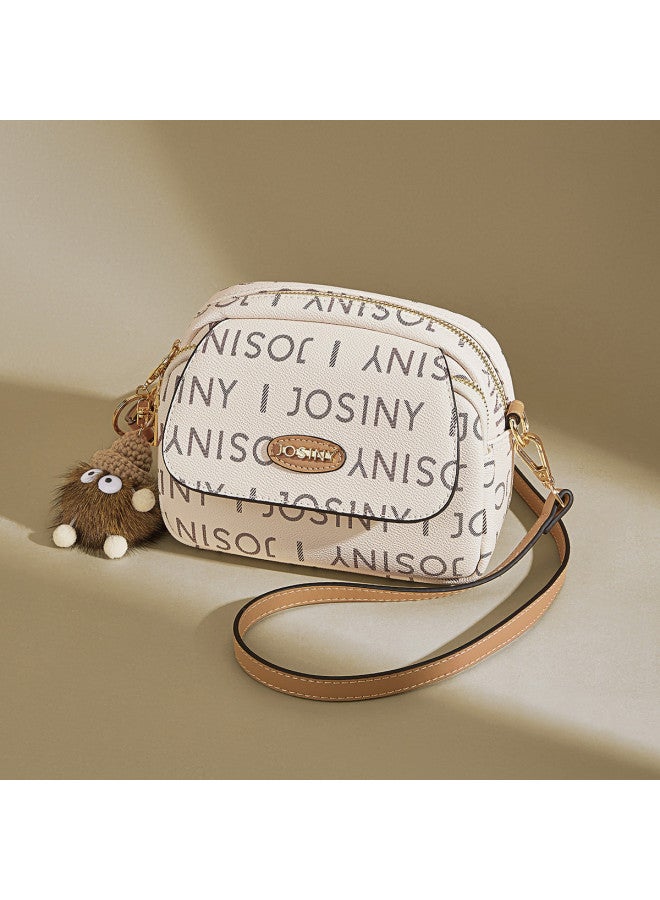 Josiny Retro Print Shoulder Bag Large Capacity Commuter Phone Bag Small Round Crossbody Bag Women's Purse - Image 3