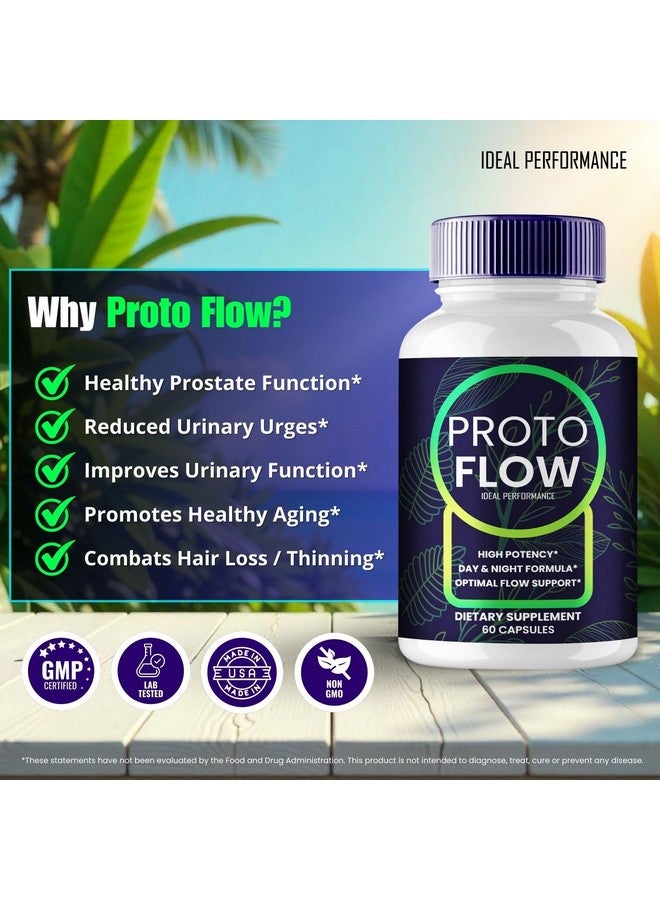 IDEAL PERFORMANCE كبسولات بروتو فلو لدعم البروستاتا، أقراص بروتو فلو لدعم البروستاتا - أقصى قوة، تركيبة بروتو فلو المتقدمة الطبيعية بالكامل، مراجعات أقراص بروتو فلو لصحة البروستاتا للرجال (عبوتين)  - Image 5