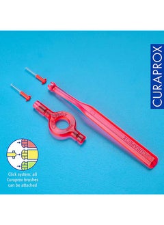 CURAPROX فرشاة أسنان بين الأسنان CPS 07 Prime Refill من Curaprox، باللون الأحمر، 8 قطع - 8 × 0.7 مم - 2.5 مم فرشاة أسنان داخلية.  - Image 4