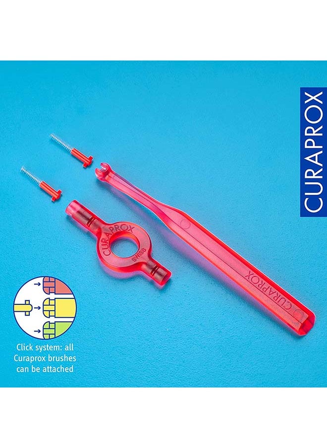 CURAPROX فرشاة أسنان بين الأسنان CPS 07 Prime Refill من Curaprox، باللون الأحمر، 8 قطع - 8 × 0.7 مم - 2.5 مم فرشاة أسنان داخلية.  - Image 4