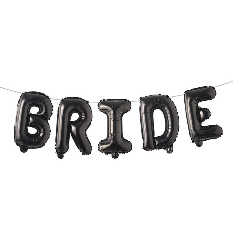 RUIANSI 16 inch multicolor Bride Letter Foil Balloon Wedding Bridal Shower Engagement Hen Party Decor Bachelorette Party Supplies (BRIDE Black) - Image 5