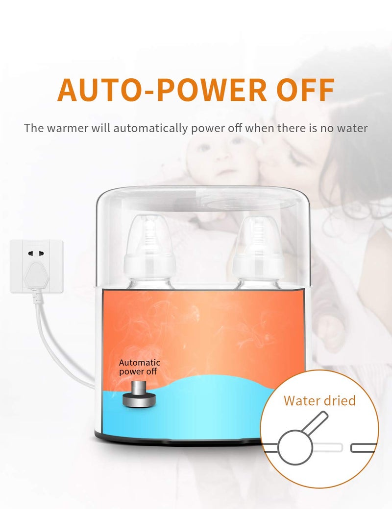nubite Double Baby Bottle Warmer 24H Constant Mode for All Bottles, Breastmilk Baby Milk Heater, Heating Baby Food, Formula Water Warmer for Twins, Accurate Temperature Control - Image 5