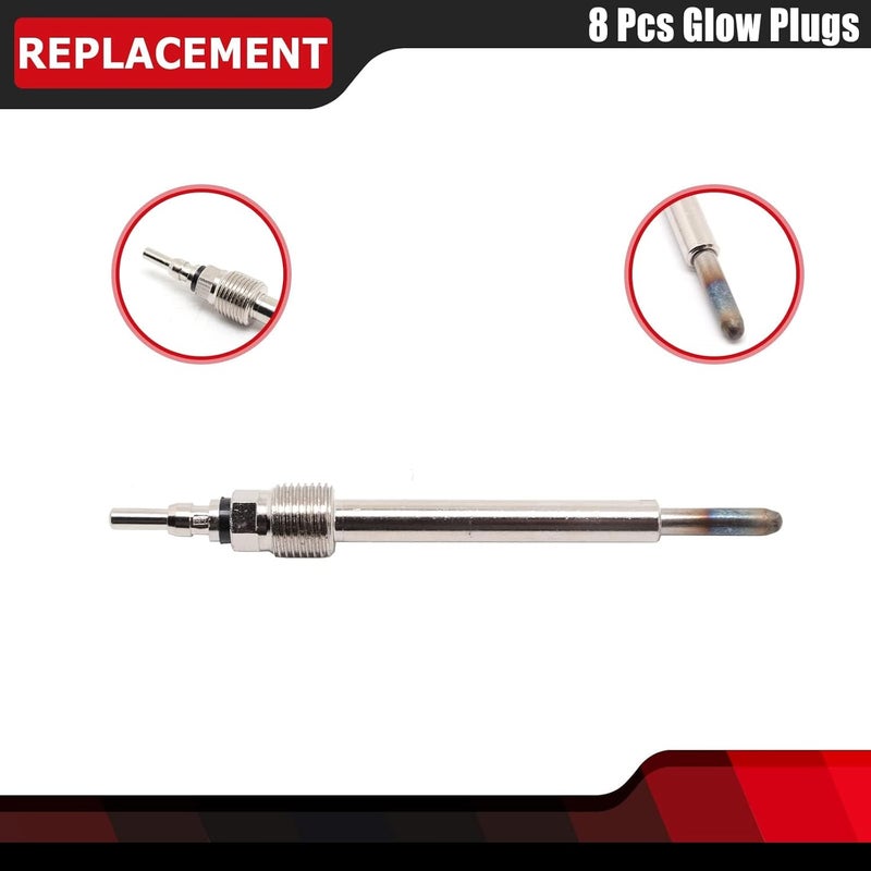 جودة موثوقة عامة 8 قطع شمعات توهج سخان ديزل متوافقة مع فورد E350 E450 F250 F350 F450 F550 6.0L سوبر ديوتي إكسكورشن 2004-2010 بديل لـ ZD-13 4C3Z-12A342-AA خيارات متنوعة مطور بسوق خليج - Image 4