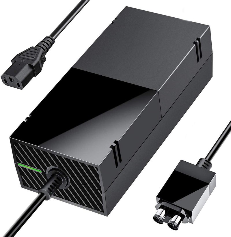 SUMLINK Power Supply Brick for Xbox One, AC Adapter Cable Replacement Kit for Xbox One Console Games, Auto Voltage 100-240V, Black - Image 1