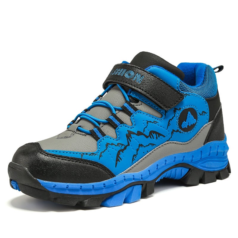 Factory Outdoor Boys And Girls Cotton Shoes Hiking Boots Military Boots Fleece-Lined Thickened Comfortable Couple Sneaker - Image 3