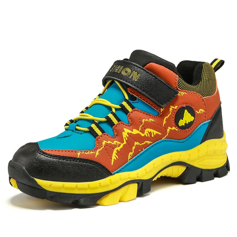 Factory Outdoor Boys And Girls Cotton Shoes Hiking Boots Military Boots Fleece-Lined Thickened Comfortable Couple Sneaker - Image 2