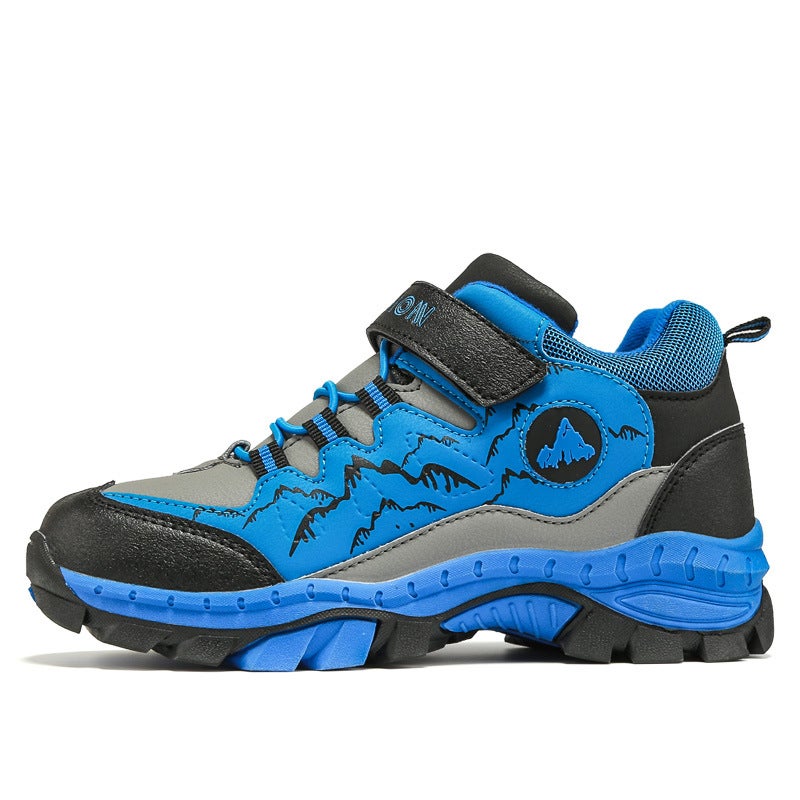 Factory Outdoor Boys And Girls Cotton Shoes Hiking Boots Military Boots Fleece-Lined Thickened Comfortable Couple Sneaker - Image 1
