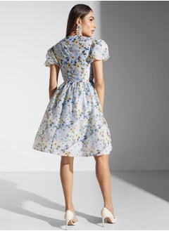 True Decadence Floral Print Puff Sleeve Dress  - Image 2