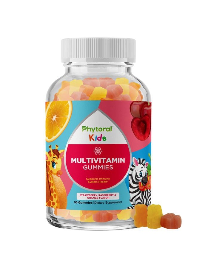 Phytoral Kids Vitamins Gummy Multivitamin Chewable - Kids Gummy Vitamins for Mood Support Natural Energy Boost and Immune Support for Kids - Kids Immune Support Gummies and Natural Multivitamin for Kids - Image 1