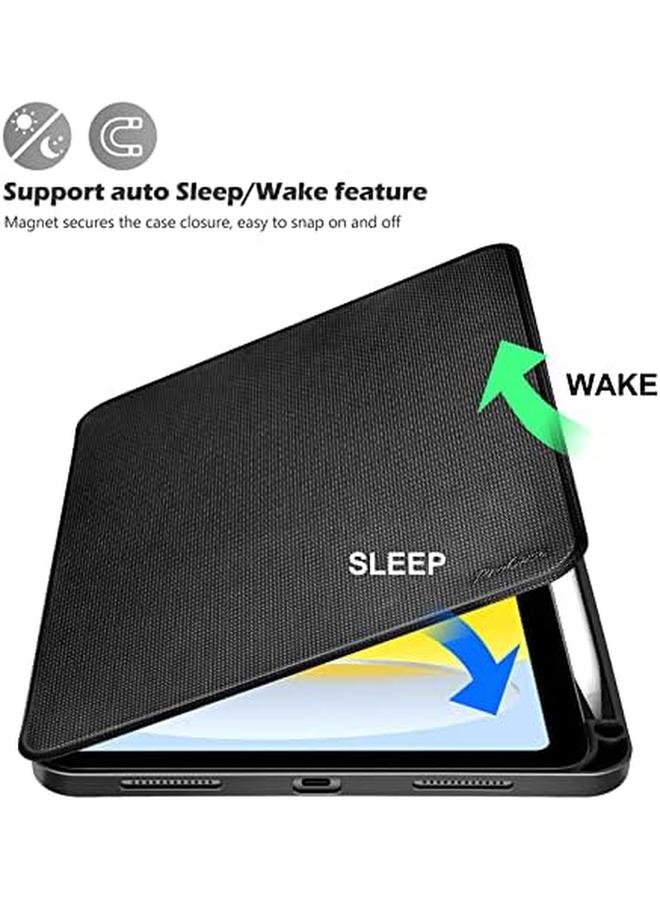 Procases For 2022 Ipad 10Th Generation Case With Pencil Holder Slim Stand Protective Folio Book Cover For Ipad 10.9 Inch 2022 A2696 A2757 A2777 Black - Image 2