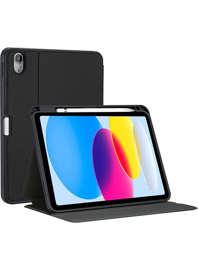 Procases For 2022 Ipad 10Th Generation Case With Pencil Holder Slim Stand Protective Folio Book Cover For Ipad 10.9 Inch 2022 A2696 A2757 A2777 Black - Image 1