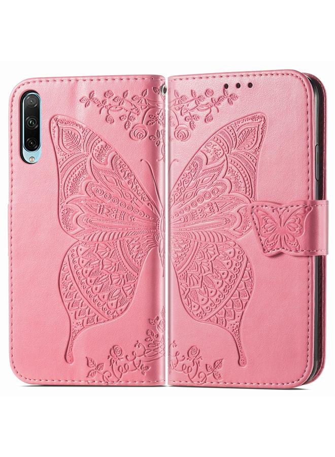 اس-توب جراب هاتف Honor 30i من الجلد المنقوش بنقشة زهور الحب والفراشات - Image 2