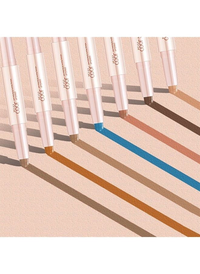 LAMUSELAND - 3 Pcs Cream Eyeshadow Stick, 2 Tone Glitter Gradient Shimmer Double Heads Eyeshadow Stick Pencil Crayon Set, Waterproof Long Lasting Eye Makeup Tool for Women Girls (Fancy Tabac) - Image 1
