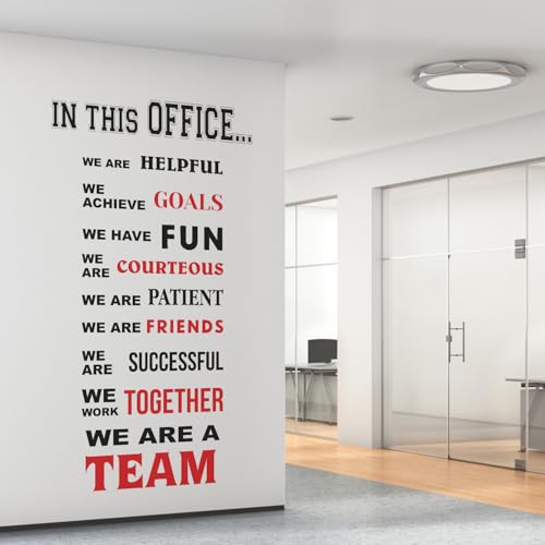 StickMe Team - Work Together - Office - Motivation - Corporate - Business - Inspiration Quotes - Wall Sticker Decal (Multi Colour, Vinyl, Self-Adhesive) (Large - 200 x 100 cm) - Image 2