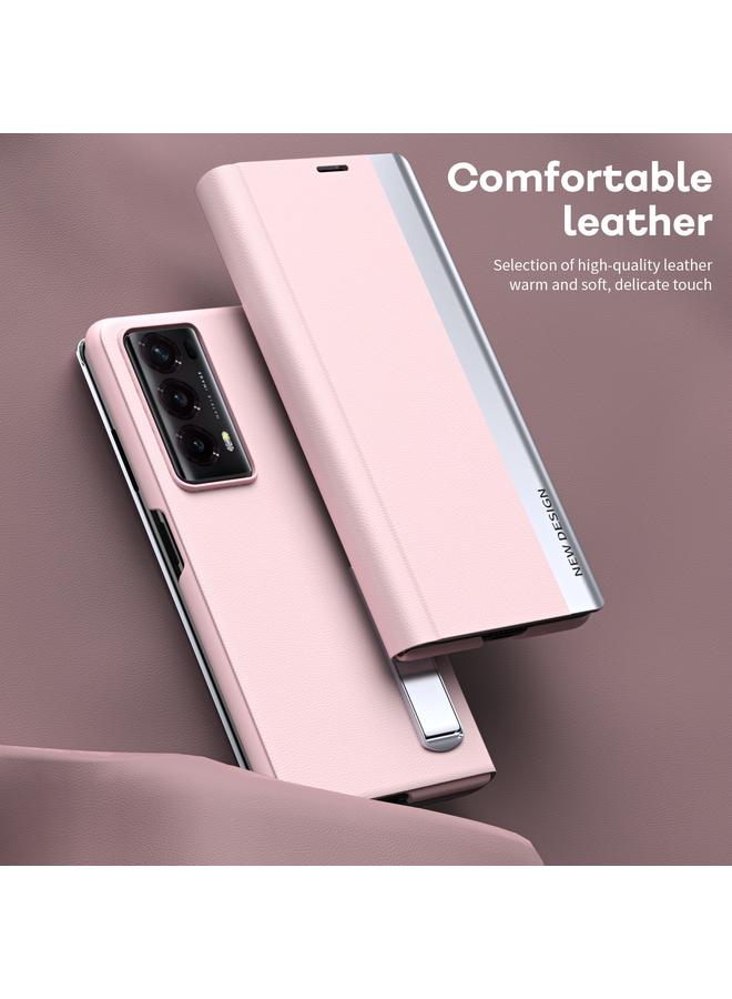 Zaboon Case For Honor Magic V2 Side Electroplated Adsorption Leather Phone Case - Image 4