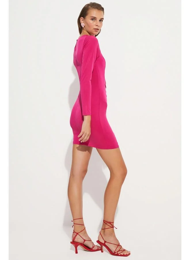 JUNE Ruched Bodycon Dress